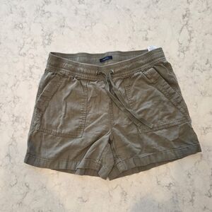Nautica Olive Drawstring Shorts, Linen